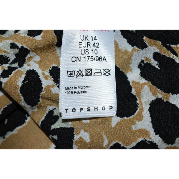 Topshop Women's Leopard Print Wrap Dress, Size 10, NwT T319AFA - Picture 8 of 9